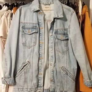 Jeans light wash long jacket